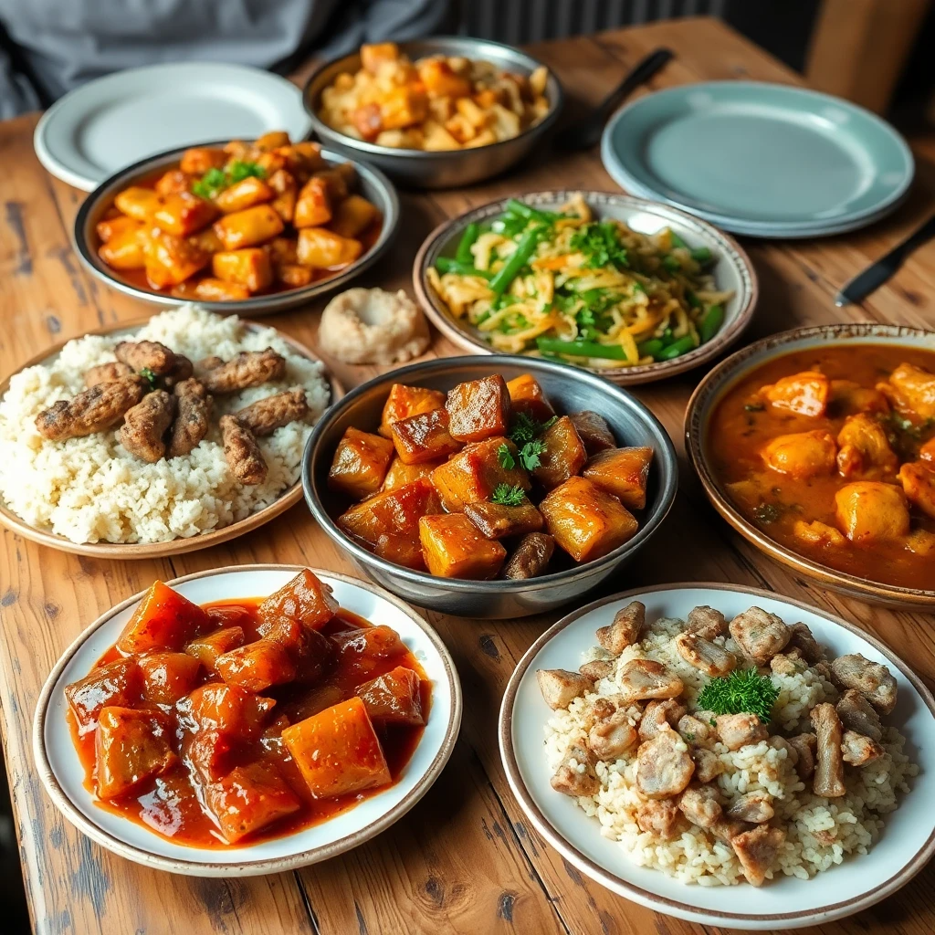 Deliciosa selección de comida casera